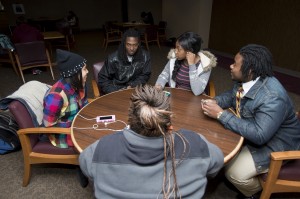 SIU project upward bound students socializing